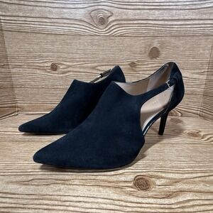 Calvin Klein Giorgia Heels Women 10‎ Black Suede Pointed Toe Pumps Dress Shoes